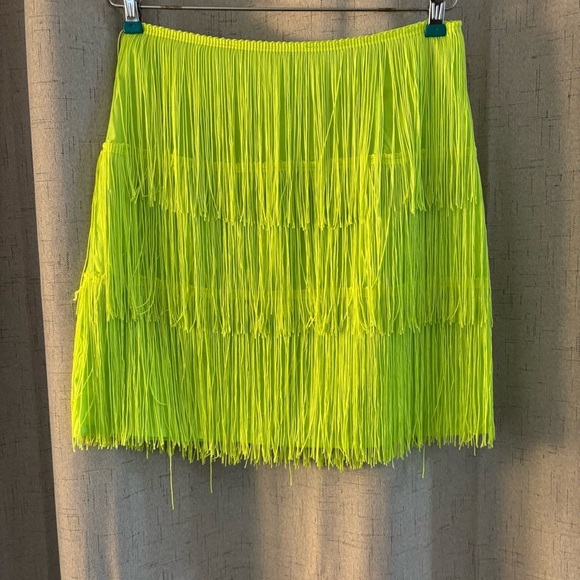 Showpo fringe neon green skirt. Size 4. Salsa/Latin Dancing. Flapper. - Picture 2 of 6